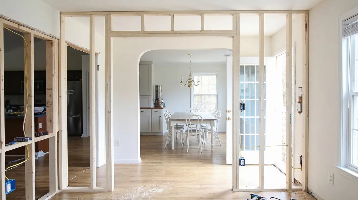 dividing a room with a wall