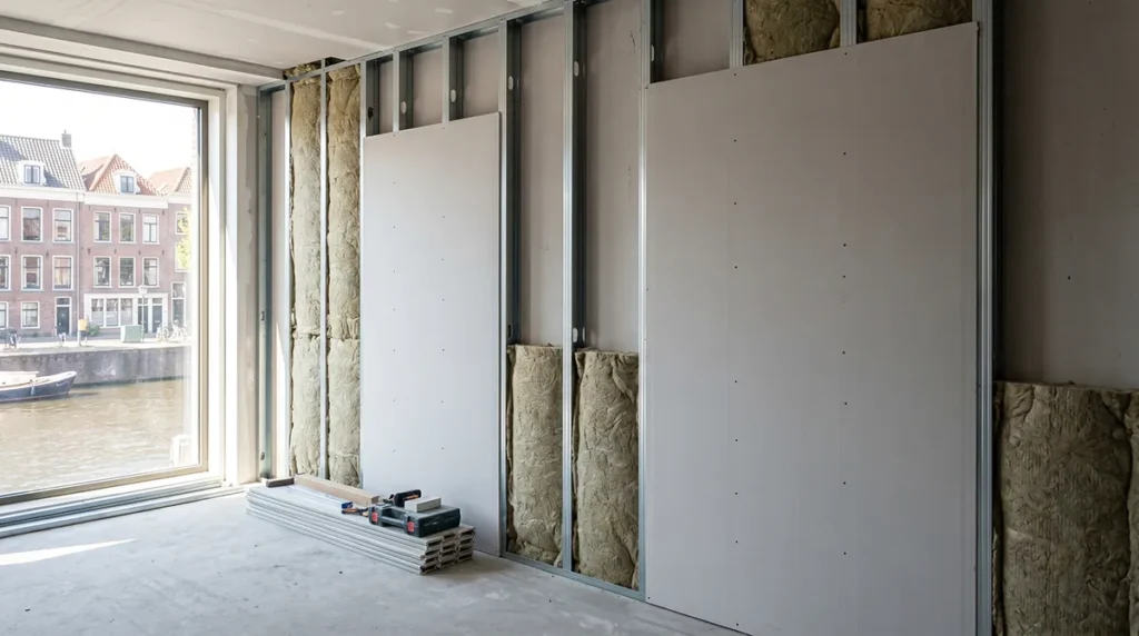 binnenwand plaatsen