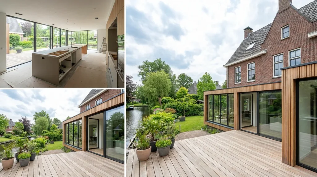 Uitbouw achterkant woning